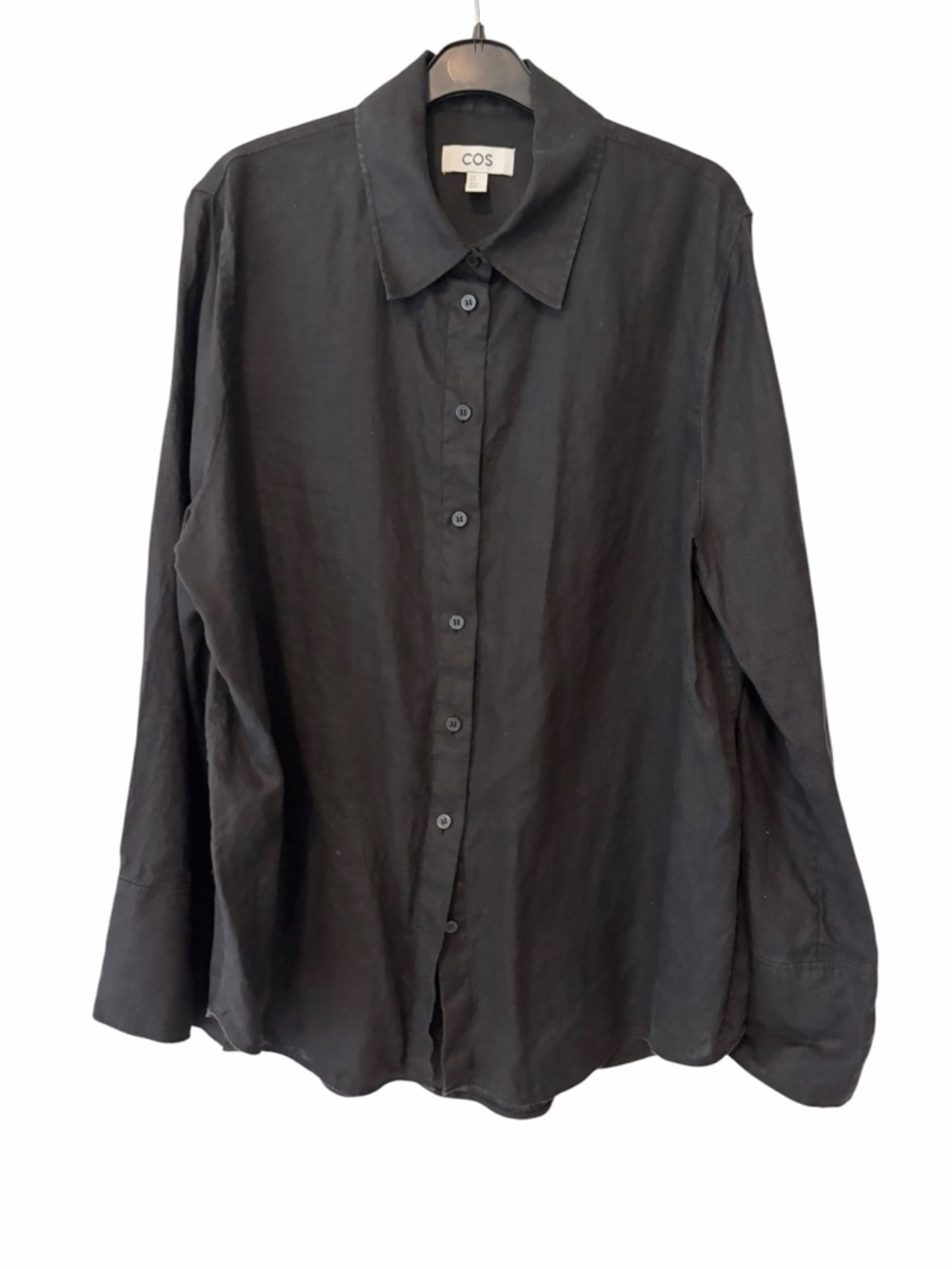COS Black ALine Button-Up Shirt